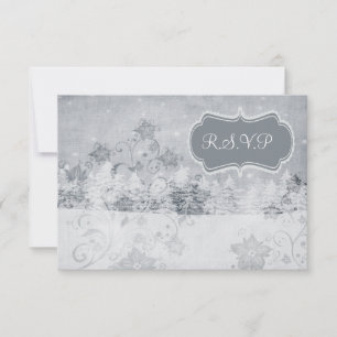 le rsvp de mariage d'hiver carde la norme 3,5 x 5