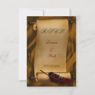 le rsvp vintage de mariage carde la norme 3,5 x 5