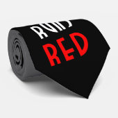 Le rubis court la cravate rouge de logo (Roulé)
