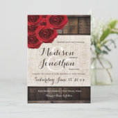 Le rustique rustique Red Roses Les invitations au  (Debout devant)