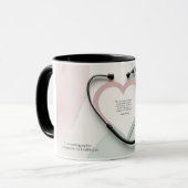 Le rythme cardiaque des soins : Mug Coeur et Steth (Devant gauche)
