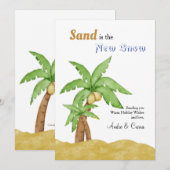 Le sable est la nouvelle carte de vacances de neig (Devant / Derrière)