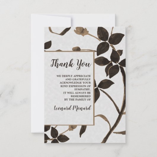 Le sable laisse les cartes funèbres de Merci (Devant)