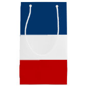 Le sac blanc et bleu rouge de cadeau - petit, (Devant)