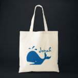 Le sac fourre-tout à livre met en sac la baleine<br><div class="desc">Un sac fourre-tout personnalisé à livre de Jonas et de baleine.  Le nom est un modèle de sorte que vous puissiez facilement le changer.  En outre,  en employant la "personnaliser il" option vous peut changer le style de police.  Appréciez la vie et les mercis de l'arrêt par !</div>