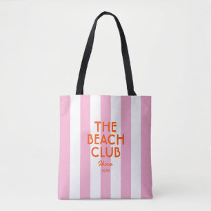 Le sac fourre-tout à rayures cabane rose The Beach
