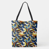 Le Sac fourre-tout bleu doré arabesque (Dos)