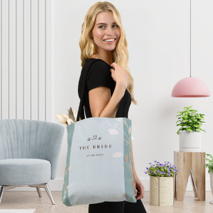Le sac fourre-tout de la mariée Vert sauge et or