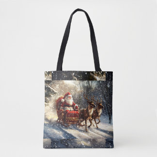 Le sac fourre-tout de Noël du traîneau du Père Noë