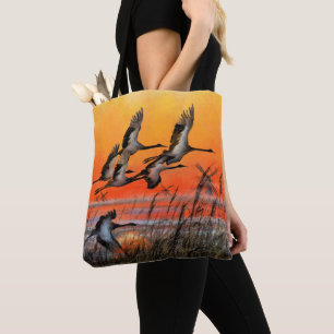 Le Sac fourre-tout des oiseaux du coucher du solei