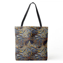 Le Sac fourre-tout d'or noir arabesque