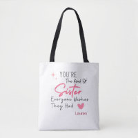 Le sac fourre-tout du genre de sœur - Cadeau perso