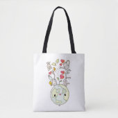 Le sac fourre-tout réutilisable de la violette (Devant)