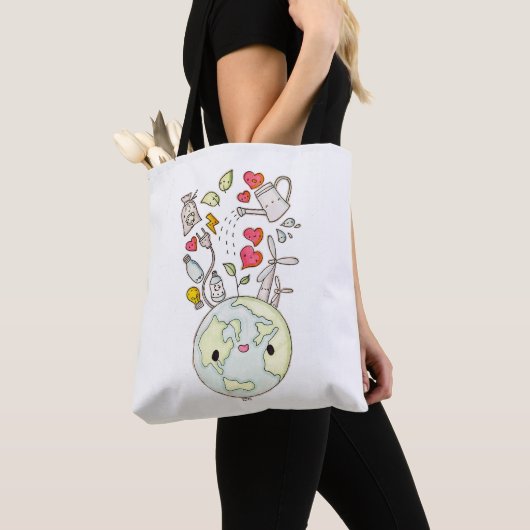 Le sac fourre-tout réutilisable de la violette (De près)