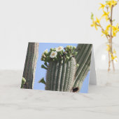Le Saguaro fleurit carte de voeux (Fleur jaune)