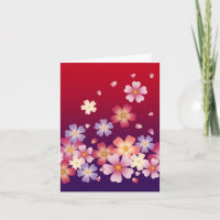 Le Sakura sucré fleurit Kimono Style rouge & viole
