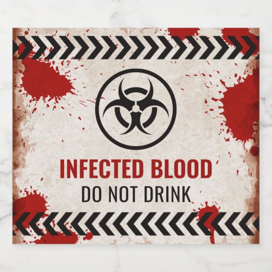 Le sang infecté ne boit pas de étiquette pour les (Étiquettes simples)