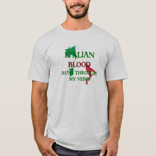 Le Sang Italien Traverse Mon T-shirt Veins