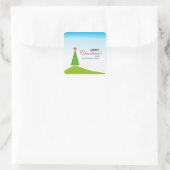 Le Sapin Vierkante Sticker (Tas)