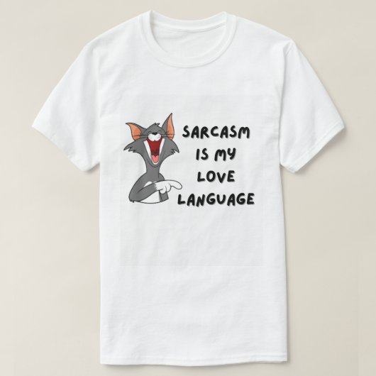 Le Sarcasme Est Ma Langue D'Amour | T-shirt citati (Design devant)