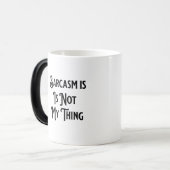 Le sarcasme n'est pas mon travail Humour café Mug (Devant gauche)