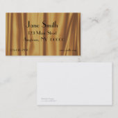 Le satin d'or plie le carte de visite (Devant / Derrière)