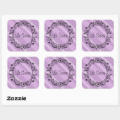 Le Savon Lavender Striped Square Stickers/Labels Vierkante Sticker (Vel)