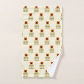 Le Scandinave a inspiré le motif floral orange (Serviette à main)