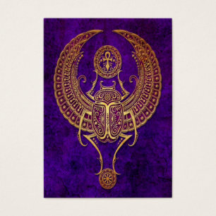 Le scarabée égyptien ailé avec Ankh - violet