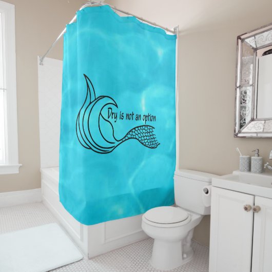 Le Sec N'Est Pas Une Option Rideau De Douche Bleu (En situation)