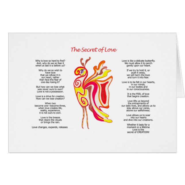 Le secret de la carte d'amour (Devant horizontal)