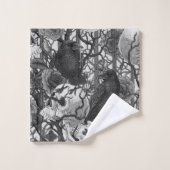 Le secret de Raven. Illustration gothique sombre e (Gant de toilette)