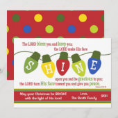 Le Seigneur Bénit & Gardez-Vous Carte de Noël 2 fa (Devant / Derrière)