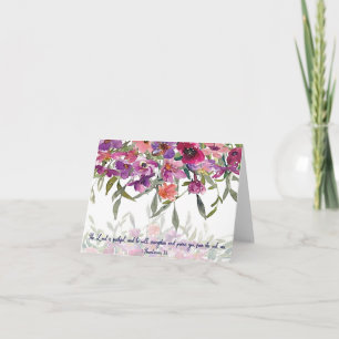 Le Seigneur est fidèle aquarelle florale chrétienn