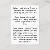 Le Seigneur est ma carte de prière de berger (Dos)