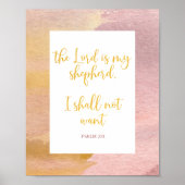 Le Seigneur est mon berger affiche chrétienne (Devant)