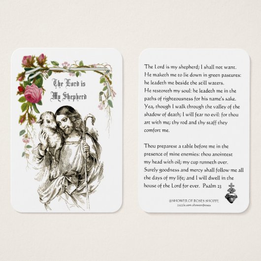 Le Seigneur est mon berger Écriture Bible Jésus (Devant & derrière)