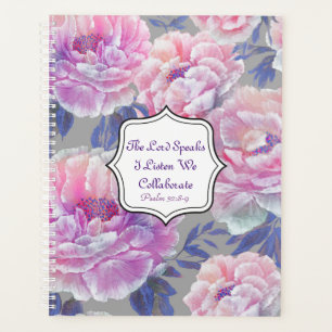 Le Seigneur Parle J'Écoute Aquarelle Florale Plann