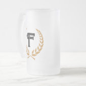 "Le sens de la bière." Mug de bière Monogram (Devant gauche)