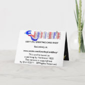 "Le sens de Noël" Carte de vacances de luxe (Dos)