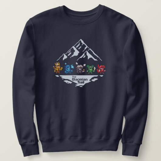 Le sentier du Glacérien - Sweatshirt bleu (Design devant)