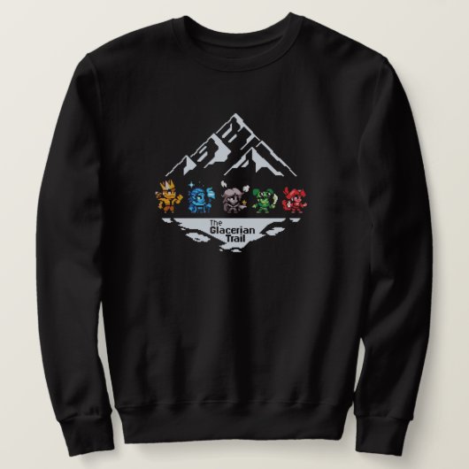 Le sentier du Glacérien - Sweatshirt noir (Design devant)