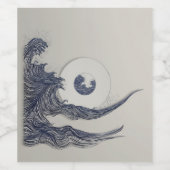 Le septième Étiquette de vin de la vague (Étiquettes simples)