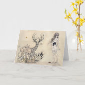 Le serpent blanc - carte de voeux (Fleur jaune)