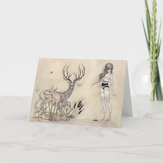 Le serpent blanc - carte de voeux (Devant)