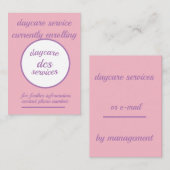 Le service de garde pourrait 3,5" x 2,5" carte de (Devant / Derrière)