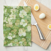 Le Serviette de cuisine du Jardin Vert (Quart Plié)