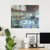 Le Sidaner: Tabel met Rozen in Gerberoy Poster (Thuiskantoor)