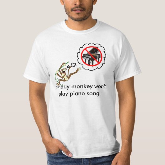 Le singe de dimanche ne jouera pas le T-shirt de (Devant)