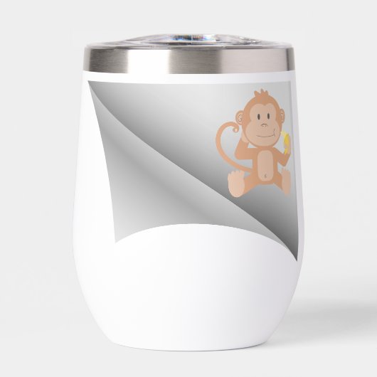 le singe mange de la banane sous le patch (Avant)